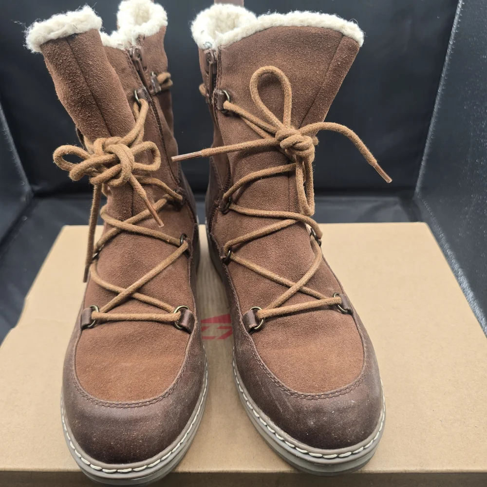 White Mountain Brown‎ Lace-Up Winter Boots